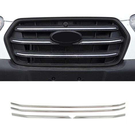 Moulure de Grille de Calandre pour Ford Transit 2018-2026 en Acier Chromé 4Pcs
