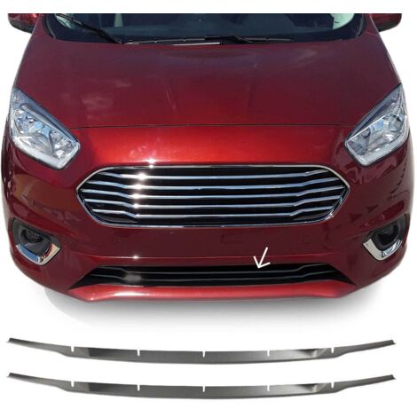 Moulure de Grille de Calandre pour Ford Transit Courier 2017-2022 en Acier 2Pcs