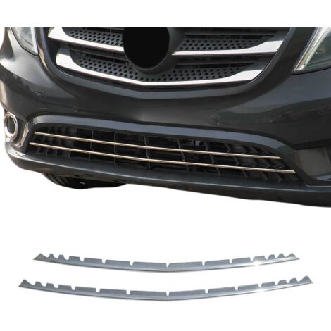 Moulure de Grille de Calandre pour Mercedes Classe W447 2014-2019 Pre-FL Chromé 2Pcs