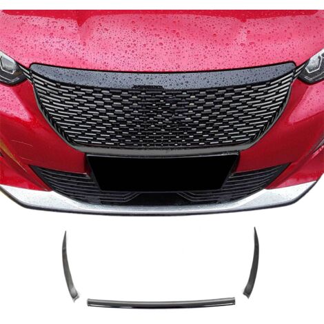 Moulure de Grille de Calandre pour Peugeot 2008 2019-2022 Chromé 3Pcs