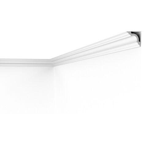 Moulure de plafond en polystyrène 50 x 50 x 2000 mm – Finition classique – Fixation facile avec colle – 1 pièce – Decoflair