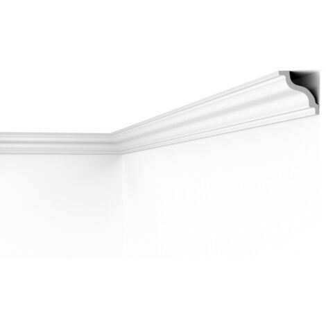 Moulure de plafond polystyrène 70 x 70 x 2000 mm – Résistante à l'humidité – Finition personnalisable – 1 pièce – Decoflair