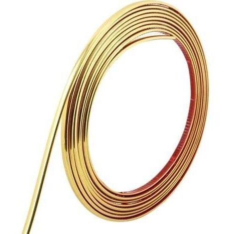 Moulure décorative auto-adhésive de 10 mètres et 8 mm d'épaisseur, flexible et réfléchissante, pour murs, plafonds, sols, armoires et bords de carrelage.