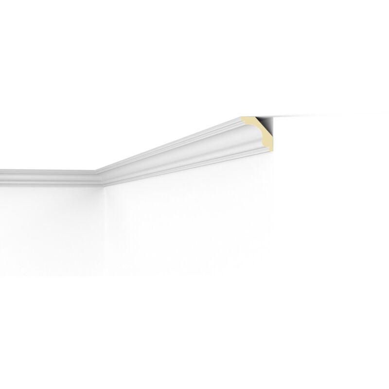 F2 Decoflair Moulure de plafond Polyuréthane 55 x 55 x 2000 - 1 pièce