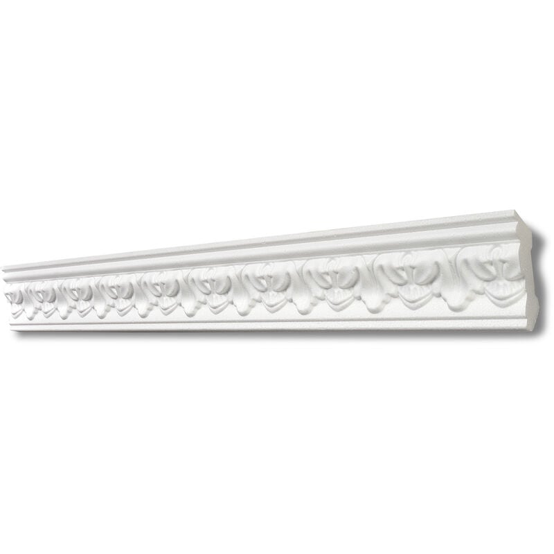 Moulure G1 (Gabriella) - polystyrène - blanc - 50 x 50 mm - long. 2 m - 5 pces (=10 m) - blanc - Decosa
