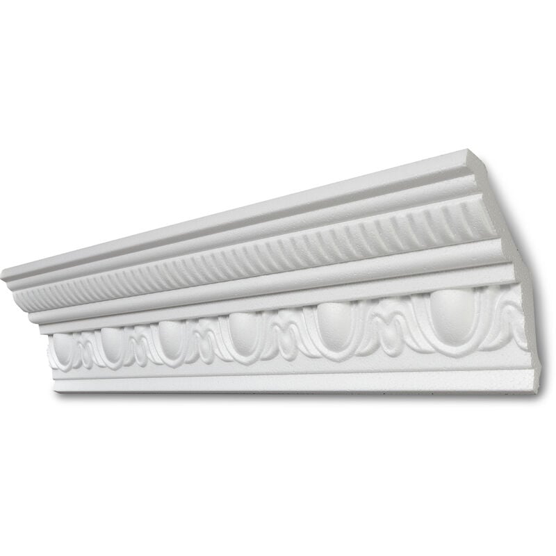 Moulure pour ruban led G38 - polystyrène - blanc - 105 x 105 mm - long. 2 m - 10 pces (=20 m) - blanc - Decosa