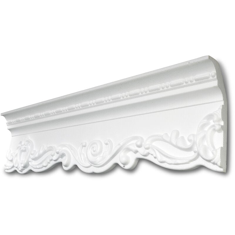 Moulure pour ruban led G39 - polystyrène - blanc - 58 x 140 mm - long. 2 m - 5 pces (=10 m) - blanc - Decosa