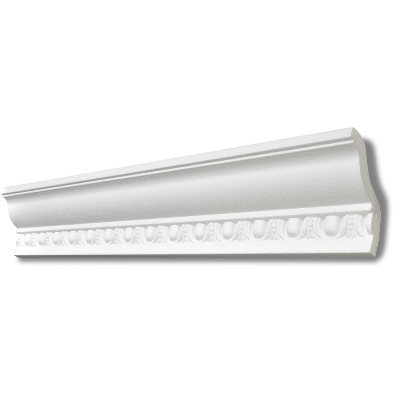 Moulure G4 (Giselle) - polystyrène - blanc - 70 x 80 mm - long. 2 m - 5 pces (=10 m) - blanc - Decosa