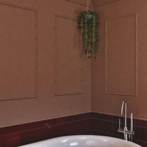 Moulure murale décorative en bois BAMBOO 20 - 2 x 88 cm - Brut sans peinture - Cimaise - Plinthe - Baguette d'ornement