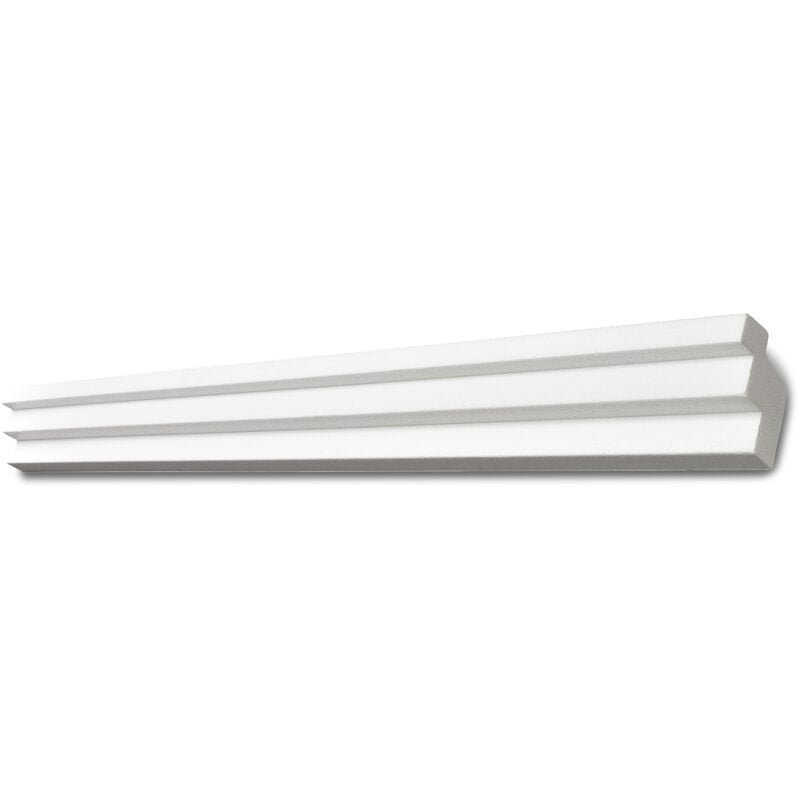 Moulure pour ruban led G36 (Kristine) - polystyrène - blanc - 38 x 48 mm - long. 2 m - 5 pces (=10 m) - blanc - Decosa
