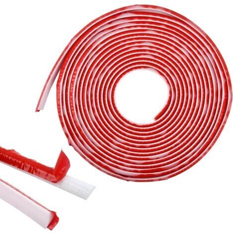 Moulure quart de rond flexible autocollante en TPE 12 × 9 mm, 6 m, pour plinthes, murs, plafonds et sols
