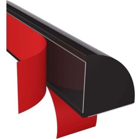 Moulure quart de rond flexible, bordure ronde en caoutchouc autocollante, adaptée pour sol, salle de bain, cuisine, 6 m de long, noir