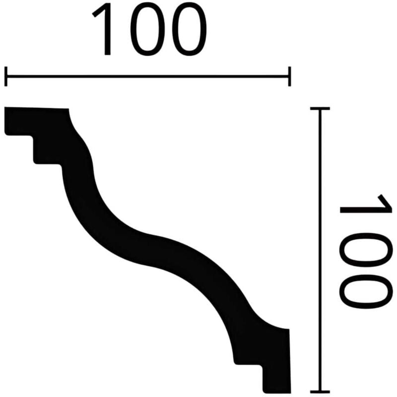 Corniche NMC sl nomastyl Noel Marquet Moulure décorative Corniche de plafond design intemporel classique blanc 2 m