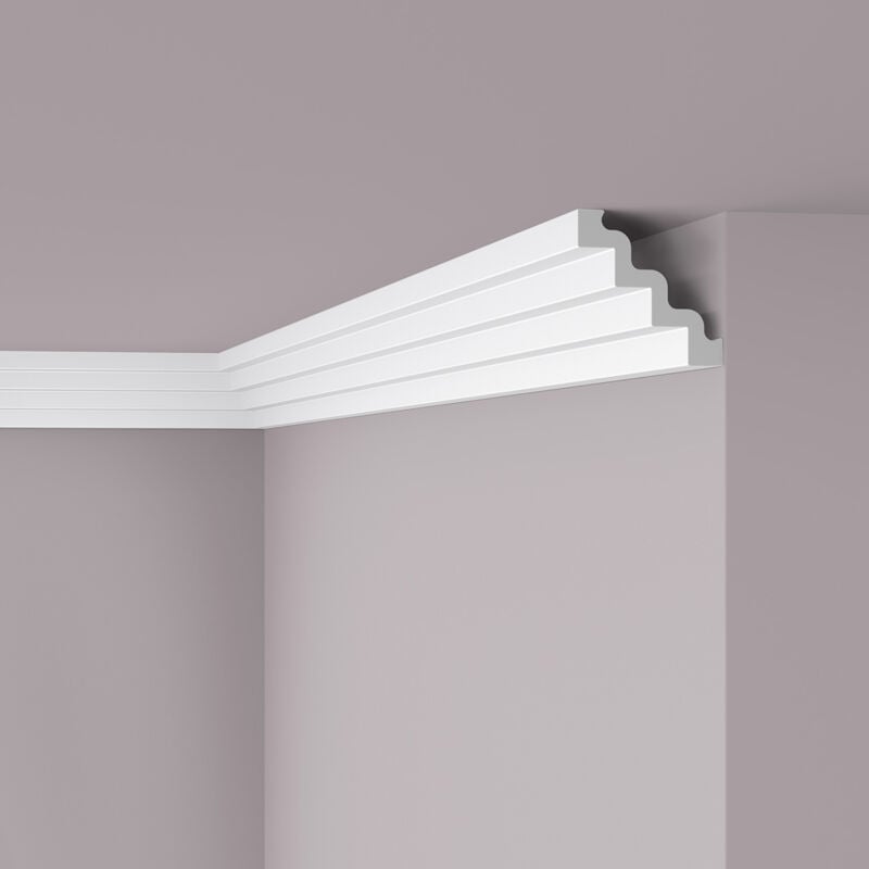 Corniche NMC ST4 nomastyl Noel Marquet Moulure décorative Corniche de plafond design moderne blanc 2 m