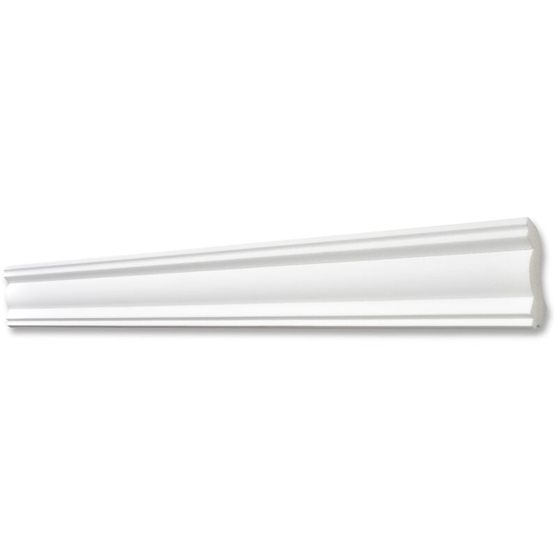 Moulure ST45 - polystyrène - blanc - 45 x 45 mm - long. 2 m - 55 pces (=110 m) - blanc - Decosa