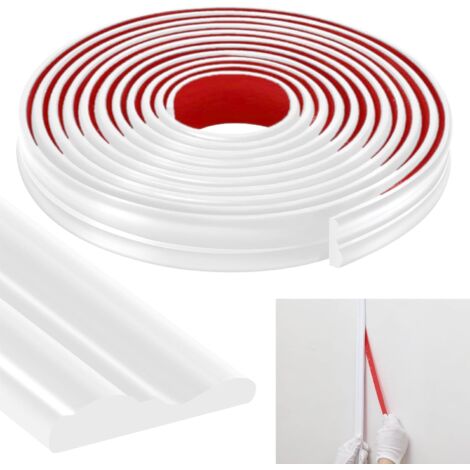 Moulures Décoratives Autocollantes 6,1 m x 40 mm, Moulure Murale et Cimaise en TPE, Décoration Murale pour Murs, Armoires, Portes, Cadres Photo