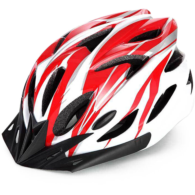 Mountainbike Helm Fahrradhelm Ultralight Integrierter Fahrradhelm Fahrradausrüstung,rot - rot