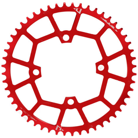 Mountainbike-Kettenblatt 104 mm Lochkreis Scheibenbremse 52 Zähne Aluminiumlegierung, mit positiver/negativer Verzahnung, rot