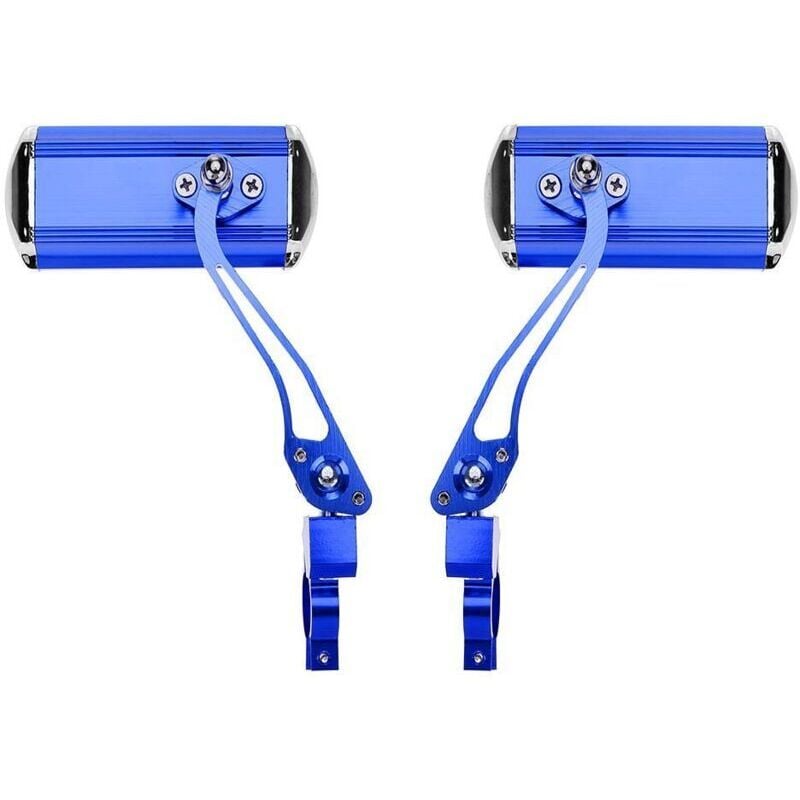 Image of Mountainbike-Lenkerspiegel (Blau), Motorrad, Fahrradumbau, Aluminiumspiegel, Sicherheitsreflektoren