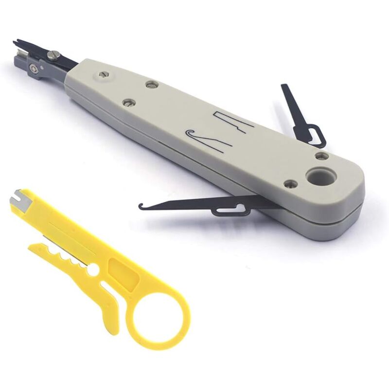 Ahlsen - Installation tool for network socket, patch zones, mounting box and flush-mounted box, connection cable with side cutter