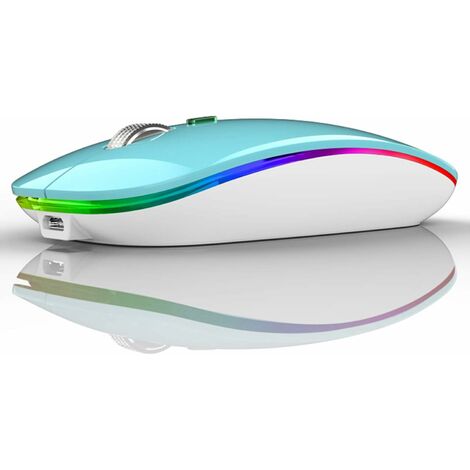 Mouse wireless ricaricabile a LED con ricevitore USB, mouse