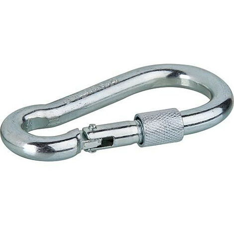mousqueston zingue avec securite Taille 60x6mm Capacite de 120 Kg