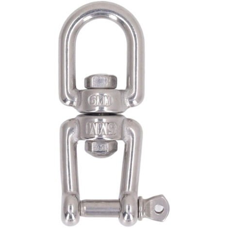 Mousqueton à double mâchoire en acier inoxydable 304 professionnel pour cordes d'escalade et de balançoire, 5mm/0.20in