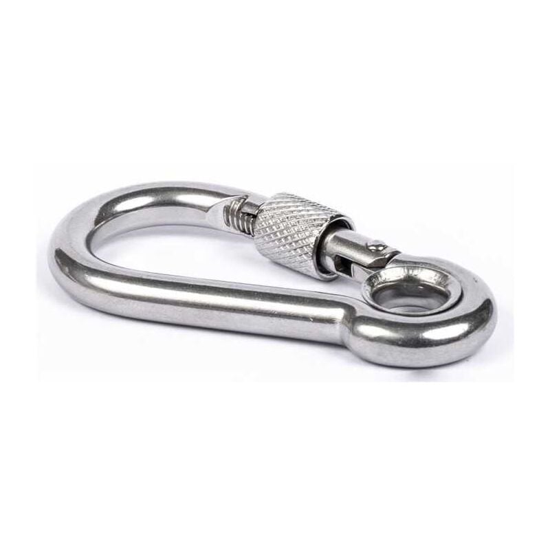 A4 inox 316 Lot de 2 Mousqueton à Oeil 8mm