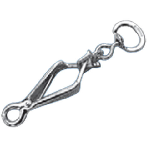 Mousqueton à pince CHAUBEYRE 80 mm modèle 8048010 Métal poli Argent