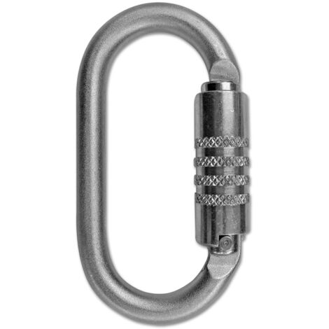 Mousqueton acier double action