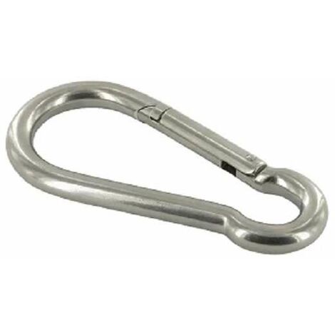 Mousqueton acier inoxydable Chaîne Corde Attache rapide Clip Suspendre Inox , 8 x 80mm