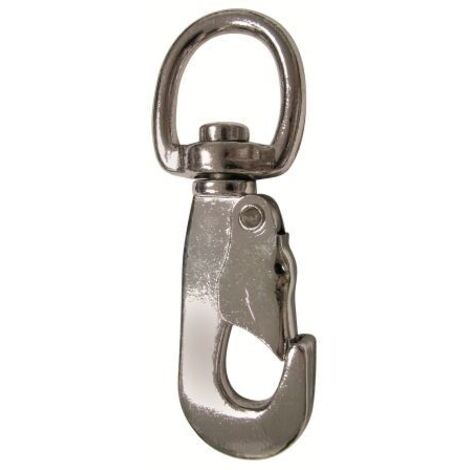 MOUSQUETON ACIER NICKELÉ 85MM, RENFORCÉ