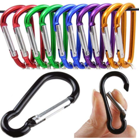 Mousqueton - Alliage D'aluminium - 10 Pièces - Pour Escalade Randonnée Camping Extérieur
