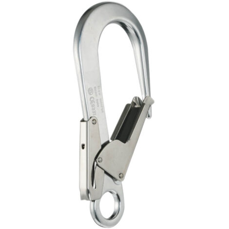 Mousqueton aluminium grande ouverture double action
