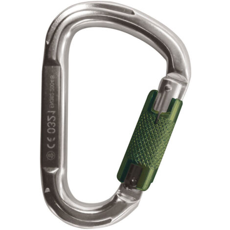 Mousqueton aluminium HMS double action
