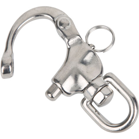 Mousqueton de connexion rapide rotatif en acier inoxydable 316 pour escalade et alpinisme 16x87mm
