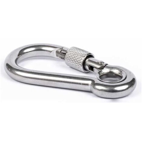 Mousqueton de pompier à oeil et écrou de sécurité inox A4 conditionnement - 1 pc, Dimension - 8 mm