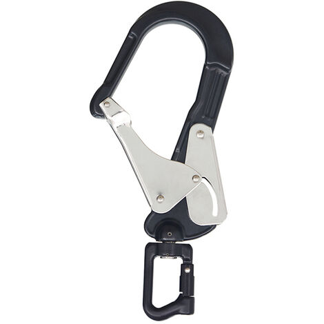 Mousqueton d'échafaudage avec témoin de chute - oeil de connexion ouvrable - Aluminium - 60 mm - FA5022760