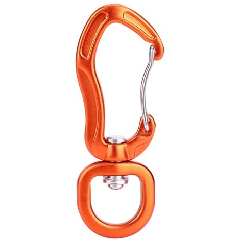 Mousqueton d'escalade en aluminium pour hamac, accroche rapide et sécurité (Orange)