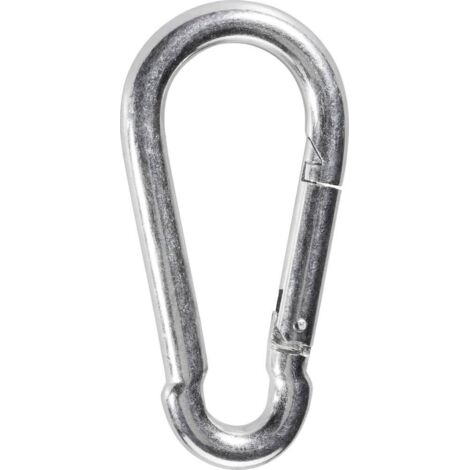 Toolcraft – Mousqueton DIN 5299 160 mm – Zinc galvanisé – Charge 600 kg – Diamètre corde 25 mm – Largeur 13 mm - C60882