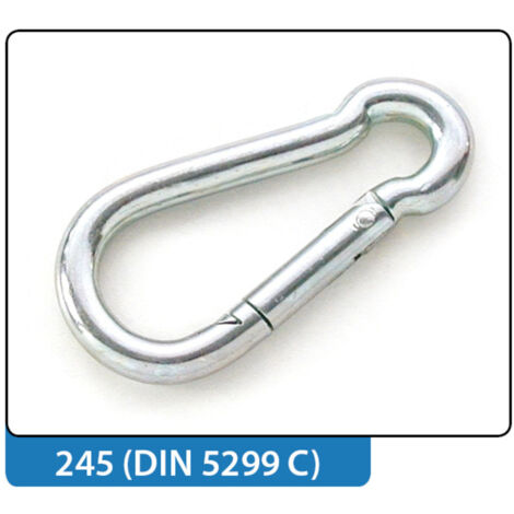 Mousqueton DIN5299-C60ZN version galvanisée, 6 x 60 mm