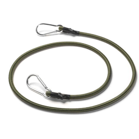 Mousqueton élastique pour extérieur, corde élastique réglable de 8 mm avec mousqueton – Corde élastique pour l'extérieur, le camping, les bagages, le porte-vélo (30cm)