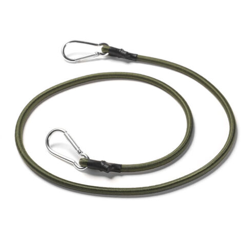 Mousqueton élastique pour extérieur, corde élastique réglable de 8 mm avec mousqueton – Corde élastique pour l'extérieur, le camping, les bagages, le porte-vélo (60cm)