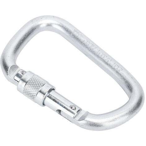 Mousqueton en acier carbone 45KN forme D pour rappel, sauvetage et équipement d'escalade