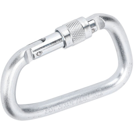 Mousqueton en acier carbone 45KN forme D pour rappel, sauvetage et équipement d'escalade