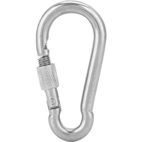 Mousqueton en Acier Inoxydable 304, Fermoir Élastique Rapide pour Accrochage, Crochet à Ressort (Modèle M11)