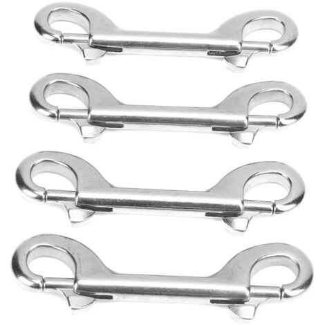 Mousqueton en acier inoxydable 316L 115 mm, verrouillage double sécurité, pour équipement d'escalade et attache animaux