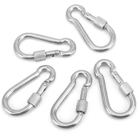 Mousqueton en acier inoxydable 50MM pour marine, crochet de sécurité robuste et anneau de fixation renforcé pour équipement nautique