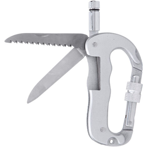 Mousqueton en acier inoxydable D, boucle portable pour équipement de camping et d'escalade