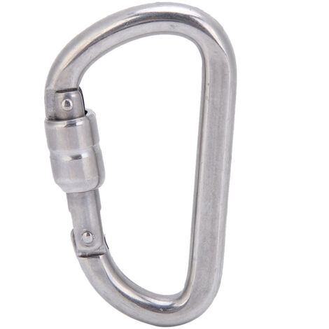 Mousqueton en Acier Inoxydable D-Ring pour Escalade Randonnée Accrochage Rapide Extérieur Φ8×80